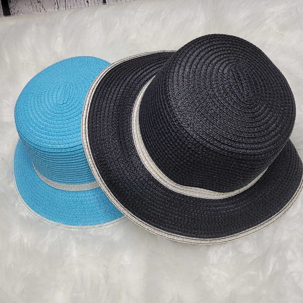 NWOT Black Blue Bundle Beach Hats